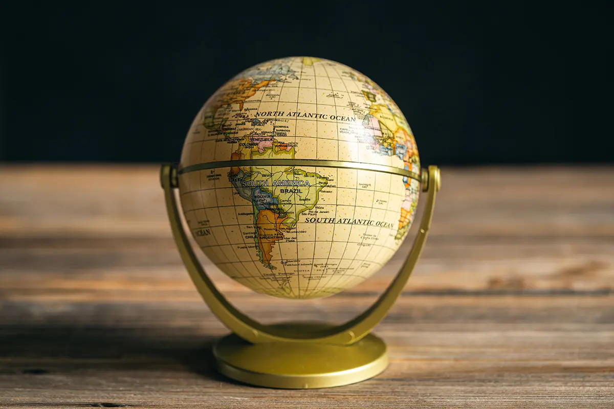 A connected world map